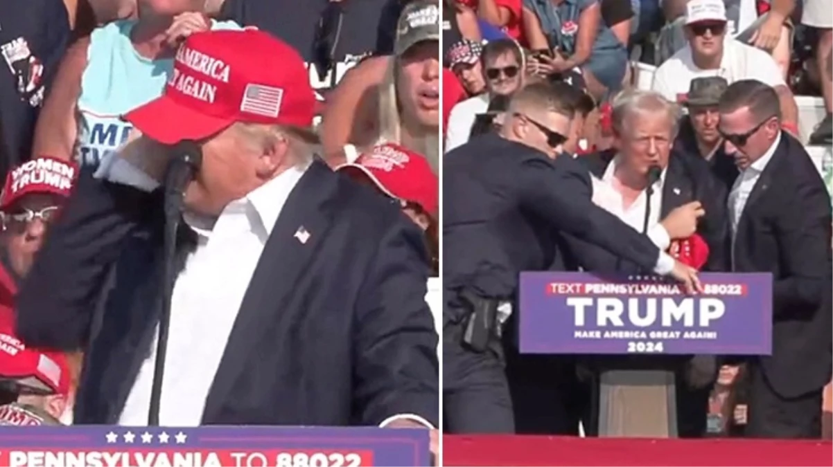 Donald Trump'a saldırı anı kamerada